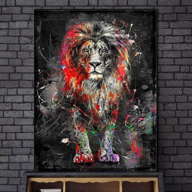 Lion Watching Wall Poster