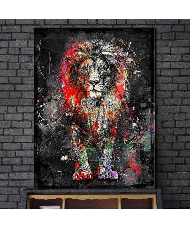 Lion Watching Wall Poster
