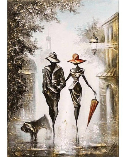 Love Couple Canvas Print - Romantic Intimacy
