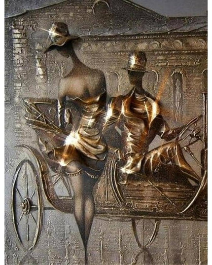 Love Couple Canvas Print - Romantic Intimacy