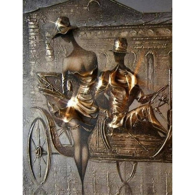 Love Couple Canvas Print - Romantic Intimacy