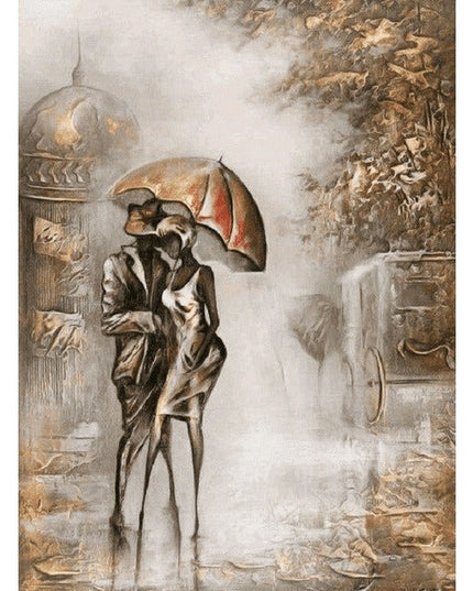Love Couple Canvas Print - Romantic Intimacy