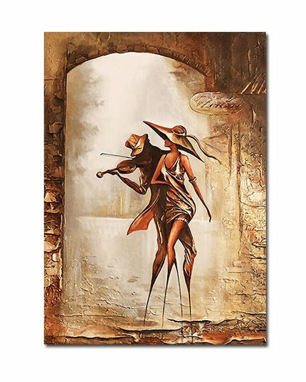 Love Couple Canvas Print - Romantic Intimacy