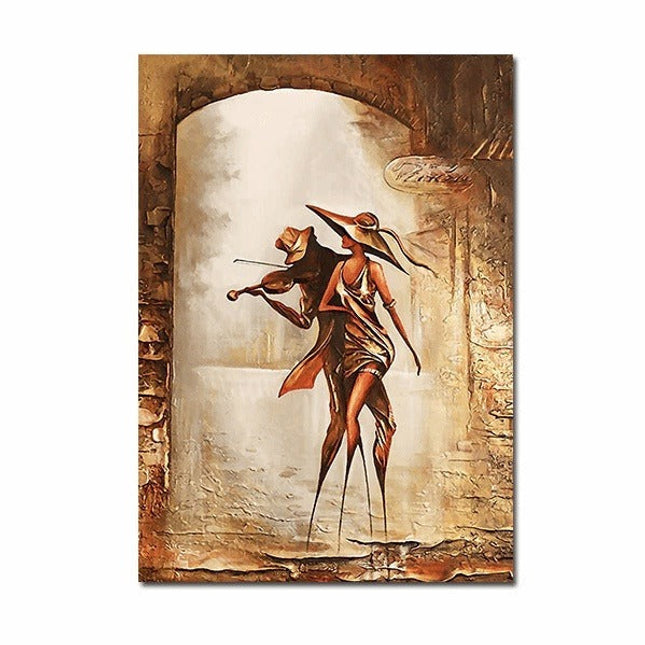 Love Couple Canvas Print - Romantic Intimacy
