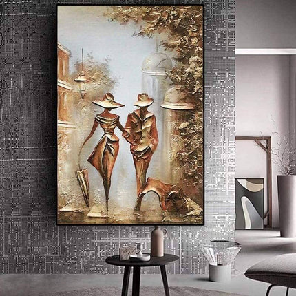 Love Couple Canvas Print - Romantic Intimacy