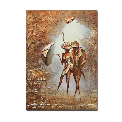 Love Couple Canvas Print - Romantic Intimacy