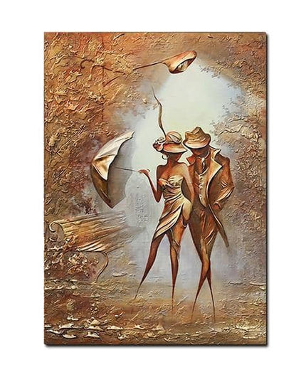 Love Couple Canvas Print - Romantic Intimacy