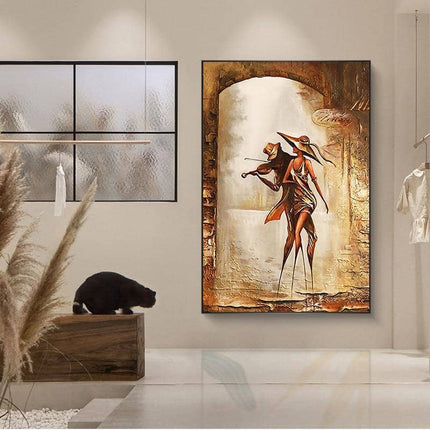 Love Couple Canvas Print - Romantic Intimacy