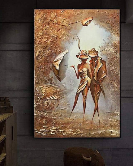 Love Couple Canvas Print - Romantic Intimacy