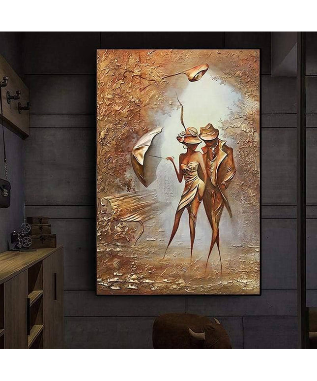 Love Couple Canvas Print - Romantic Intimacy