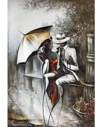 Love Couple Canvas Print - Romantic Intimacy
