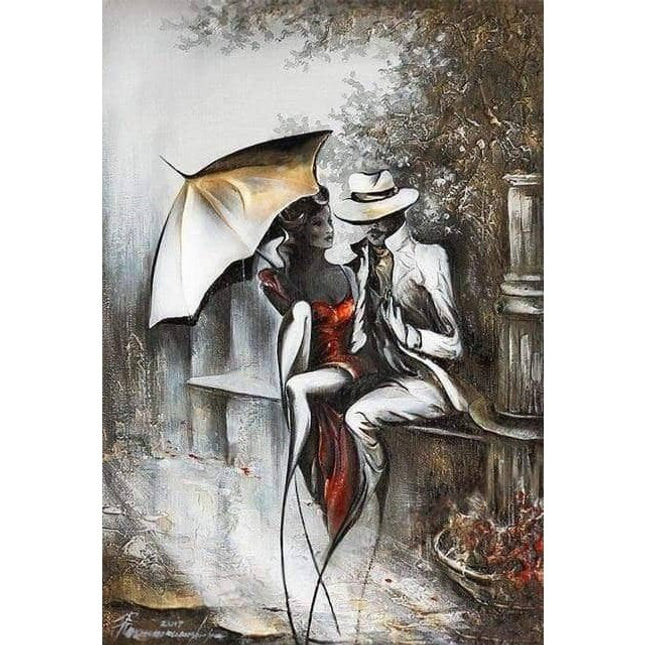 Love Couple Canvas Print - Romantic Intimacy