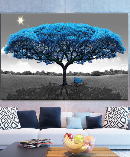 Blue Tree Wall Poster