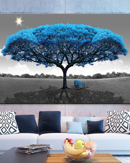 Blue Tree Wall Poster