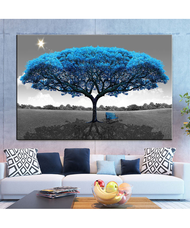 Blue Tree Wall Poster