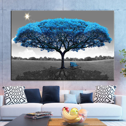 Blue Tree Wall Poster