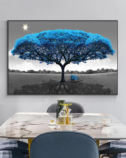 Blue Tree Wall Poster