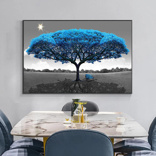 Blue Tree Wall Poster