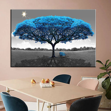 Blue Tree Wall Poster