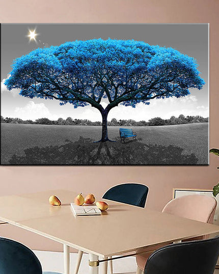 Blue Tree Wall Poster