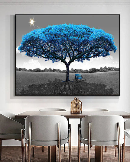 Blue Tree Wall Poster