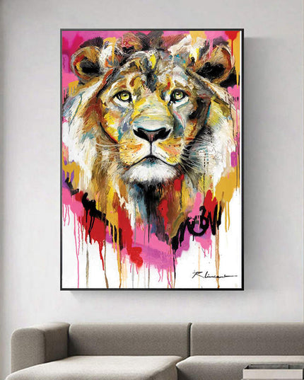 Majestic Roar - Dazzling Lion King Canvas Poster Wall Poster