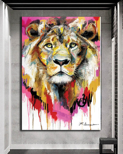 Majestic Roar - Dazzling Lion King Canvas Poster Wall Poster