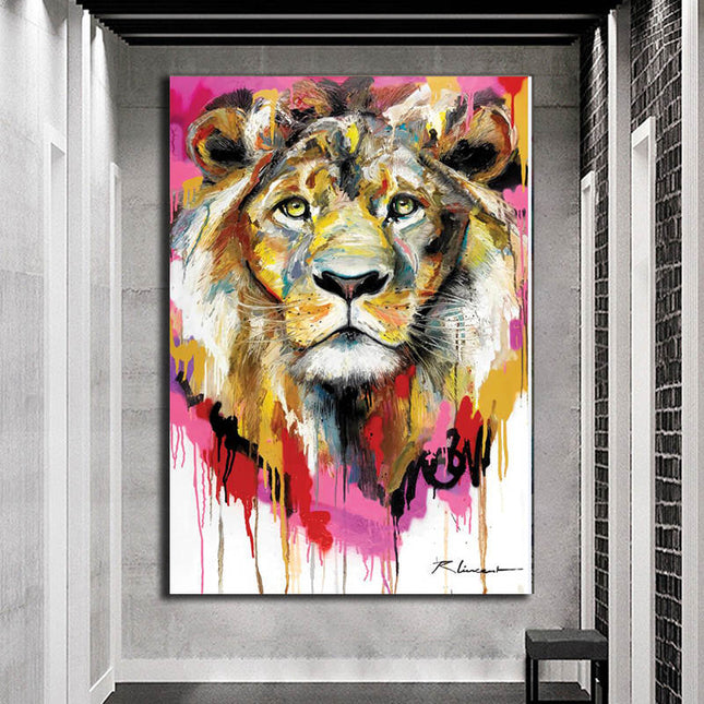 Majestic Roar - Dazzling Lion King Canvas Poster Wall Poster