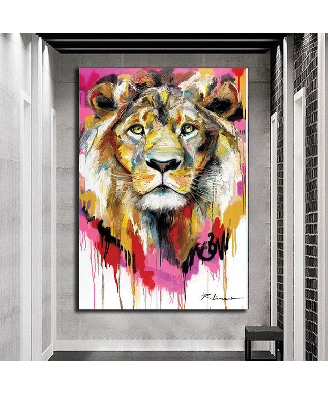Majestic Roar - Dazzling Lion King Canvas Poster Wall Poster