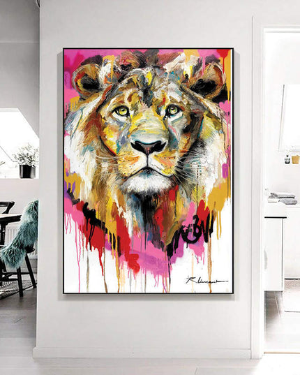 Majestic Roar - Dazzling Lion King Canvas Poster Wall Poster