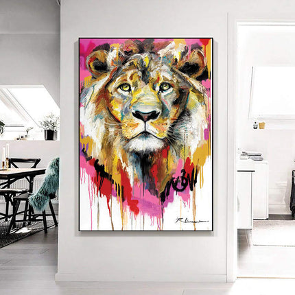 Majestic Roar - Dazzling Lion King Canvas Poster Wall Poster