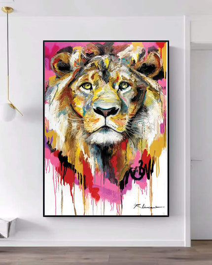 Majestic Roar - Dazzling Lion King Canvas Poster Wall Poster