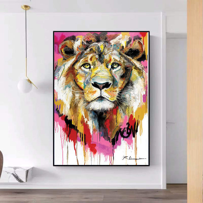 Majestic Roar - Dazzling Lion King Canvas Poster Wall Poster