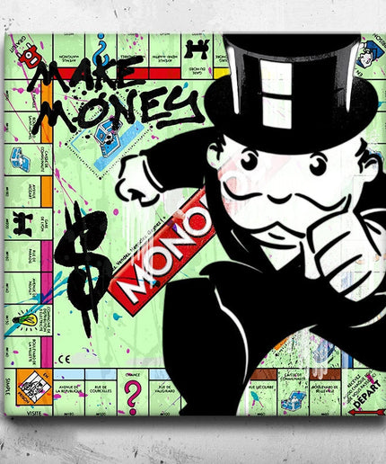 Make Money Art: Alec Monopoly Game Cover Canvas Print Wall Poster