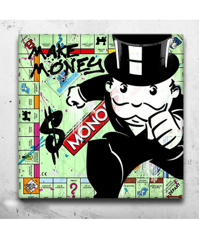 Make Money Art: Alec Monopoly Game Cover Canvas Print Wall Poster