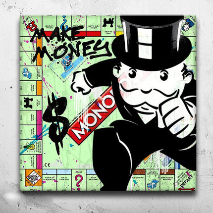 Make Money Art: Alec Monopoly Game Cover Canvas Print Wall Poster