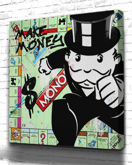 Make Money Art: Alec Monopoly Game Cover Canvas Print Wall Poster