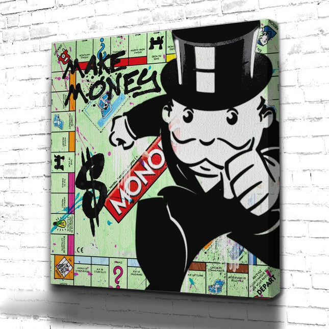 Make Money Art: Alec Monopoly Game Cover Canvas Print Wall Poster