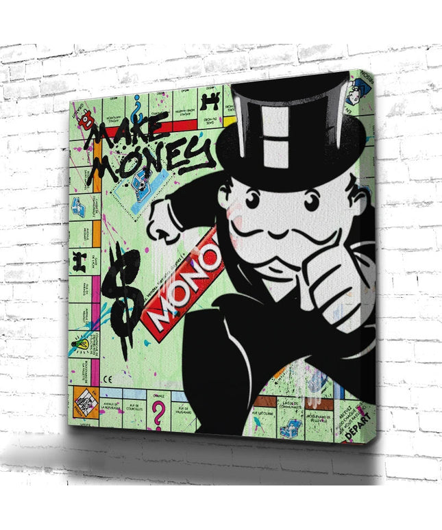 Make Money Art: Alec Monopoly Game Cover Canvas Print Wall Poster