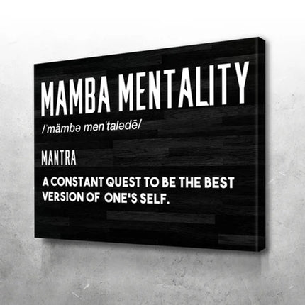 Mamba Mentality - Best Version of Yourself Inspirational Canvas Poster Wall Poster