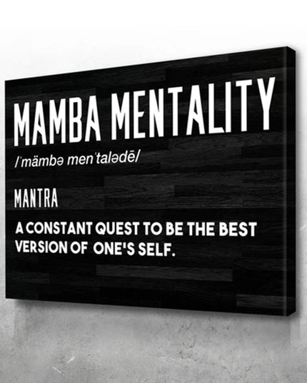 Mamba Mentality - Best Version of Yourself Inspirational Canvas Poster Wall Poster