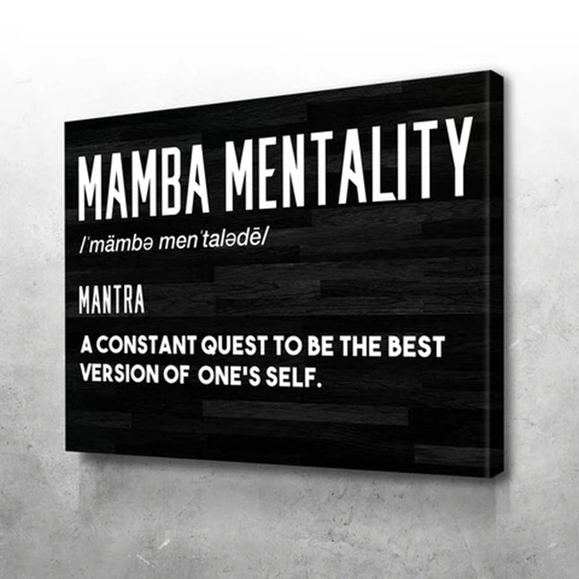 Mamba Mentality - Best Version of Yourself Inspirational Canvas Poster Wall Poster