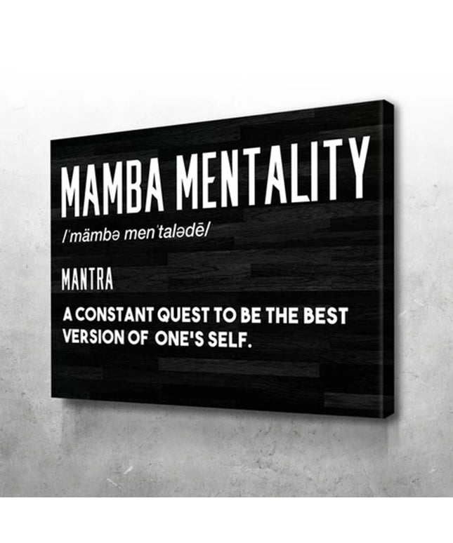 Mamba Mentality - Best Version of Yourself Inspirational Canvas Poster Wall Poster