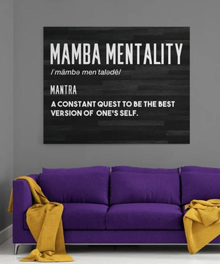 Mamba Mentality - Best Version of Yourself Inspirational Canvas Poster Wall Poster