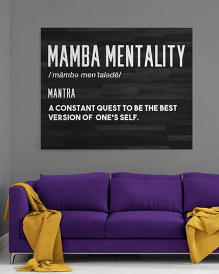 Mamba Mentality - Best Version of Yourself Inspirational Canvas Poster Wall Poster