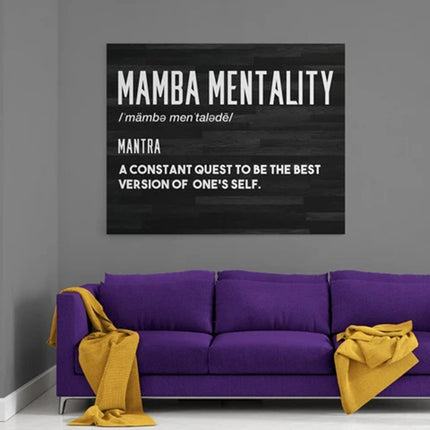 Mamba Mentality - Best Version of Yourself Inspirational Canvas Poster Wall Poster