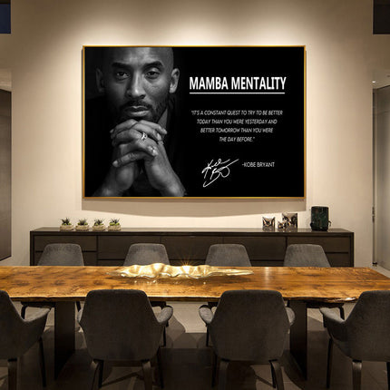 Mamba Mentality: Inspirational Quotes by Kobe Bryant Canvas Print Wall Poster