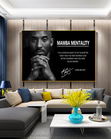 Mamba Mentality: Inspirational Quotes by Kobe Bryant Canvas Print Wall Poster