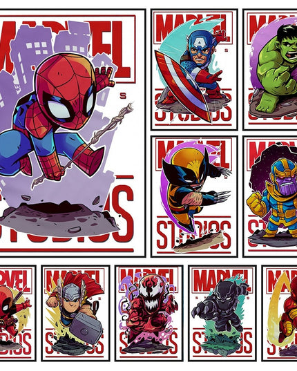 Marvel Movie Comics Cartoon Heroes: Super Hero Art Poster 