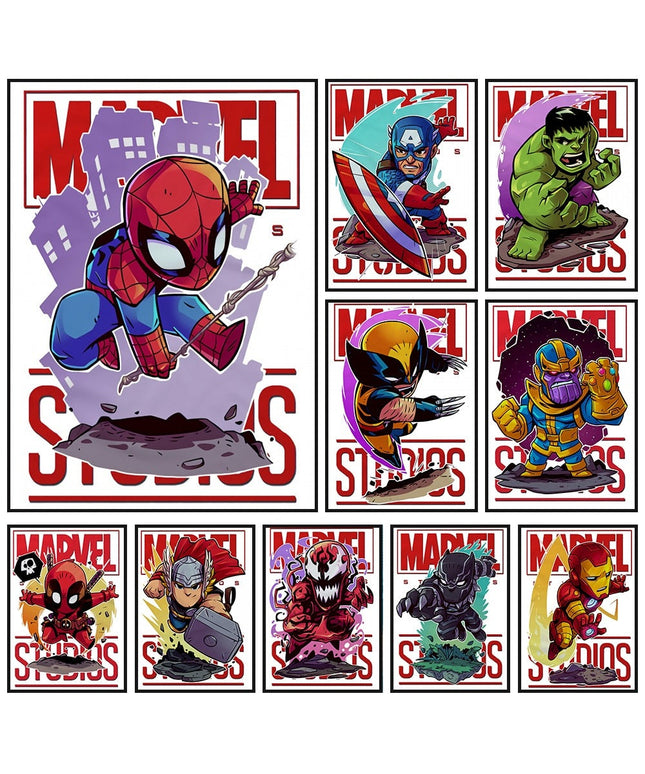 Marvel Movie Comics Cartoon Heroes: Super Hero Art Poster 
